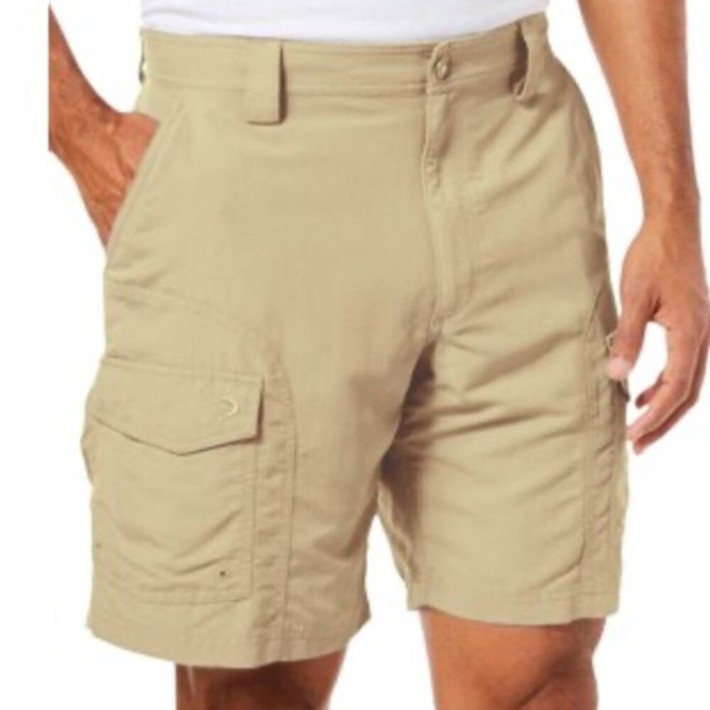 NWT ~ Men's REEL LEGENDS Quick Dry UPF 50 BEER CAN POCKET Shorts ~ Size 38